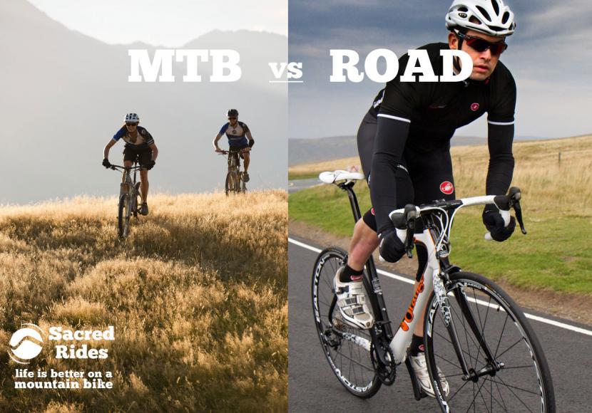 MTB vs ROAD Bike!