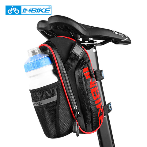 Bicycle Saddle Bag With Water Bottle Pocket Waterproof